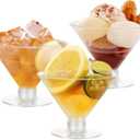 100PCS Plastic Martini Glasses Disposable Cocktail Glasses 5oz Clear Margarita Glasses Plastic Coupe Glasses Party Champagne Mini Glasses Cup Dessert Cups for Weddings, Bar, Birthday, Ice Cream