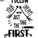 Joyful Adventure Wall Decal Follow Your Dreams Cute Arrow Designs with Quote Size: 24 Inch X 30 Inch