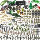 WinGift 200+ Pcs Military Weapon Pack Accessories Toys Kits,STEM Military Soldier Style Weapon Sets,Swat Team Building Block Toys,Army Equipment Gear Sets,Christmas Birthday Gift for Boys,Teens,Adults