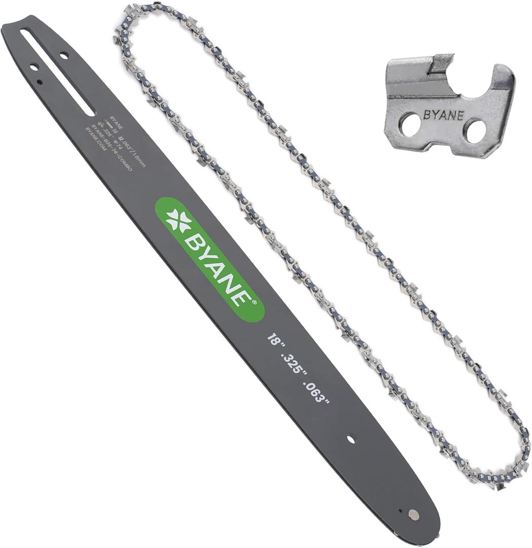 18-Inch Carbide Chainsaw Bar and Chain Combo for Stihl, .325" Pitch, .063" Gauge, 74 Drive Links, Fits Stihl MS 271, MS 290, 028, MS 270