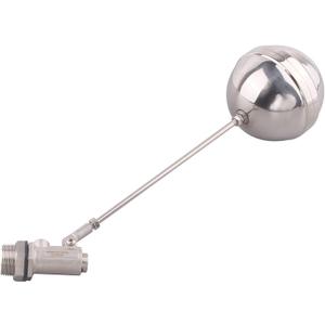 Stainless Steel Float Ball Valves - 3/4 NPT Male Thread Flow Control Float Sensor Valve Automatic Water Level Control Float For Tank Pond Water Tower