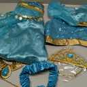 Akokvlar Girls Arabian Princess Costume Halloween Party Dress Up Outfits (Blue, 6-7 Years)