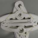 Baby Hangers 20 Pieces 11-14 Retractable Non-Slip Adjustable Multifunctional Children's Hanger, Children Coat Hanger for Clothes, Toddler Kids Child (White)