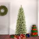 National Tree Company First Traditions Arcadia Pine Cashmere Slim Christmas Tree with Hinged Branches, 6 ft