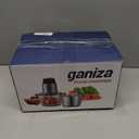 GANIZA Food Processors, Electric Food Chopper with Meat Grinder & Vegetable Chopper - 2 Bowls (8 Cup+8 Cup) with Powerful 450W Copper Motor - Includes 2 Sets of Bi-Level Blades for Fruits/Meat/Nuts
