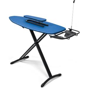 Duwee 18"x48" Deluxe Ironing Board with Retractable Iron Rest,Extra Wide Ironing Board Thicken Steel Top Board,with Sleeve Board,Adjustable Height,T Leg Foldable