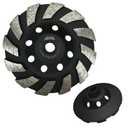 4 1/2 Inch Segment Diamond Cup Wheel for Grinding and Cleaning Surface Stone Concrete Granite Marble Masonry Brick with 5/8-11 Threaded Angle Grinder Wheels Cup