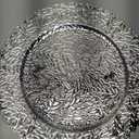 13 Inch Silver Plastic Charger Plates Set  12 Pack, Elegant Round Disc Chargers for Table Setting, Decorative Placemats for Regular Dinner Plates, Holidays, Events, and Entertaining (Design C)