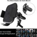 Akantra Alcantara 15W Dual Coil Qi Wireless Car Charger Mount Holder Compatible for Samsung Galaxy Z Fold7 Fold6 Fold5 Fold4 Fold3 S25 Ultra iPhone 16 Pro Max Auto Clamp Fast Car Charger