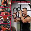 Twister Arm Trainer for Men, Chest Workout Equipment 5-Level Adjustable (40-130lb) with Ergonomic 27 Targets Biceps/Clip/Thigh, Portable Exerciser for Home Gym Travel Fitness