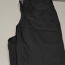 Haggar mens Premium No Iron Khaki Classic Fit Expandable Waist Flat Front Pant, Black, 32x30