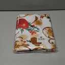 SASTYBALE Christmas Tablecloth Rectangle, Jacquard Fabric Christmas Table Cloth with Poinsettia Flowers, Spillproof Table Cover for Winter Holiday Dinner Decor (Rectangle, 60" x 84")