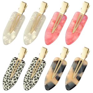 YIERSO 8 Pcs No bend Hair Clips No Crease Makeup Hair Clip Duckbill Clip No Dent Creaseless Alligator Hair Barrettes for Salon Hairstyle Women Girls Makeup Accessories Cellulose Acetate (PinkWhite)