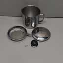 Stainless Steel Grease Containerwith Fine Mesh Strainerfor Kitchen Storing Frying Cooking Grease1.3L