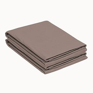Superior Flannel Cotton Pillowcase Bedding Set, Set Includes: 2 Pillow Covers, Solid Contemporary Bedroom Accent, Modern Traditional Soft, Breathable and Plush, Grey 27x18
