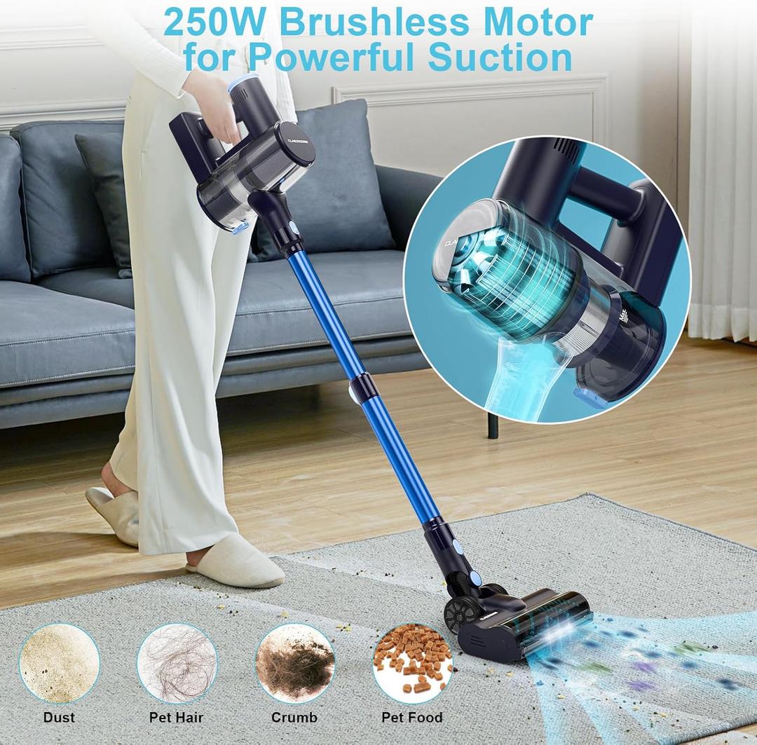 Claesydorn P10 Cordless Vacuum Cleaner Hard Floor Pet Hair Home Car