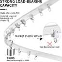 Flexible bendable ceiling curtain track, curved curtain rod with silent roller bracket, room divider, curtain rod, RV curtain ceiling track (White, 10 Meters (32.8FT)