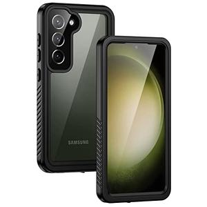 Lanhiem for Samsung Galaxy S23 Case with Built-in Screen Protector, IP68 Waterproof Dustproof Mil-Grade Rugged Full Body Shockproof Protective Cover for Galaxy S23 5G 6.1 Inch, Black