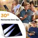 OMOTON 2 Pack Privacy Screen Protector for iPad Pro 12.9 inch 6th/5th/4th/3rd Generation2022/2021/2020/2018, Anti-Spy Tempered Glass with Easy Installation Tray, Case Friendly/Apple Pencil Support