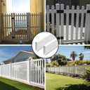 Yaocom 6 Pieces 7/8" x 3" PVC Picket Pack White Vinyl Picket Fence Parts for Outdoor Backyard Garden