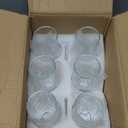 [ 12 Pack ] Glass Cups with Glass Straws, 12oz Highball & Rock Drinking Glasses, Everyday Drinkware Glasses Set, Cute Tumbler Cup, Kitchen Glasses for Iced Coffee, Water, Beer, Cocktail, Whiskey Gift.