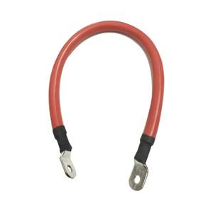 Red Silicone Battery Cable 2/4/6/7 AWG with Ring Terminals - Flexible Power Wire for Automotive Connections(1 Meter,6 AWG)
