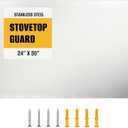 Simetro 24" x 30" Stainless Steel Stove Backsplash, Brushed Metal Wall Protector for Kitchen, Ultra Flat Splatter Guard Panel with 4 Pre-Drilled Holes, Easy to Install & Clean, Heat & Grease Resistant (Silver)