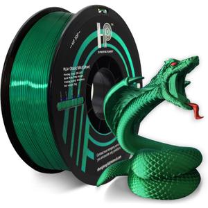 PLA Filament, Silk PLA, 3D Printer Filament, PLA Filament 1.75mm Dimensional Accuracy +/- 0.02mm, 1KG Spool (2.2 lbs), Fit Most FDM Printer (Silk Green)