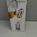 Whiskey Decanter and Glass Stopper 27 oz Round Ribbed Decanter for Whiskey, Bourbon, Brandy, Liquor, and Rum