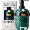 SoapEGG, the L/XL Green Egg Ornament, BGE Charcoal Grill Accessories - Lovely Ceramic Bottel with Rust Proof Pump, Works for Kitchen, Bathroom, and Outdoor Barbecue, Novelty Gift for Egghead