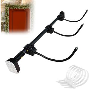 Garland Hanger for Door Frame, Adjustable Fits 32"- 80" Doors, Front Door Garland Hanger for Holiday Decor Holds Wreaths, Lights, No Screws, Drilling, Glue-Damage-Free