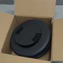 Recessed Power and Data Round Floor Box, Flush Mounted Electric Floor Box with Low-Voltage Keystone, Floor Cable Concealer w/20 Amp 125V Receptacle, Home Safety Upgrade, Easy to Use (1, Black)