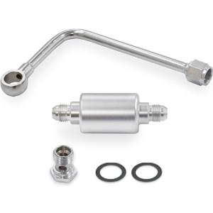 8131 Chrome Steel Fuel Line Kit With Polished Aluminium Fuel Filter