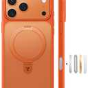 TORRAS for iPhone 17 Pro Max Case with Stand, Camera Control Button, Fit for MagSafe, Military Grade Protection, Translucent Slim Soft Edge Case for iPhone 17 Pro Max 6.9", Orange