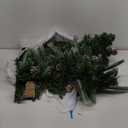 9Ft Pre-Lit Christmas Garland, Plug in, Green, 50 White Lights, Fireplace Stairs Mantle Door Indoor Outdoor, Decorated Pine Cone and Snow Style