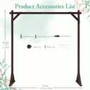 7.2FT Wooden Wedding Arch Square Wood Arches Arbor Backdrop Stand for Ceremony Indoor Outdoor Wedding Party Proposal Scene Garden Beach Forest Rustic Boho Decoration