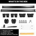 Frani Roof Rack for Tesla Model Y 2020-2027 | Lockable Aerodynamic Aluminum Cross Bars, Easy No-Drill Installation, Anti-Theft Locks Included