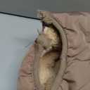 Queenmore Dog Jackets for Large Dogs, Dog Coat with Harness Built-in, Thick Fleece Lining Waterproof Jacket for Large Breeds, Back Zipper Pet Winter Jacket for Retriever, Labrador, Brown XL