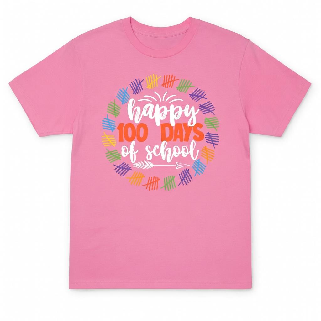 Rwabing 100 Days of School Shirts for Women 100th Day of School T-Shirt Teacher Tee Tops Size XL