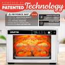 Gourmia French Door Air Fryer Oven - 37 Qt Large Capacity Convection Toaster Oven, FryForce 360, Digital Display, 12 Cooking Presets, Dehydrate, Fits 13 Pizza, Dishwasher-Safe, White