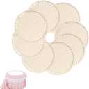 Round Crochet Basket Base 8pack: 6'' Wooden Basket Bottoms for Crochet Base - DIY Basket Weaving Supplies Craft Making for Babyshower Wedding Birthday