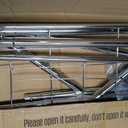 HYSEYY Heavy Duty Clothes Rack Load 450 LBS, Metal Garment Rack, Standing Rolling Clothing Rack for Hanging Clothes with Sturdy Wheels & Shelves, Portable Closet Wardrobe Rack,Sliver