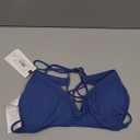 Athletic Criss Cross Surf Bikini Top with Adjustable Straps - Bathing Suit for Beach & Pool, Small