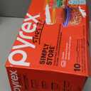 Pyrex Simply Store 18-Pc Glass Food Storage Containers Set, Round & Rectangle Glass Storage Containers with Lid, BPA-Free Lids, Non-Pourous Glass, Dishwasher, Microwave, Fridge and Freezer Safe