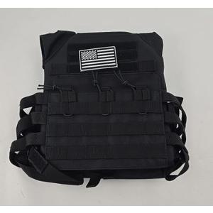 Black Tactical Style Plate Carrier Rig 