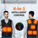 DOACE Heated Vest for Men and Women, Smart Electric Heating Vest Rechargeable, Battery Not Included (XX-Large, Black)