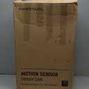 NINESTARS CB-DZT-50-13/12-13 Automatic Touchless Infrared Motion Sensor Trash Can Combo Set, 13 Gal 50L & 3 Gal 12L, Stainless Steel Base (Oval, Silver/Black Lid)