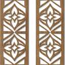 Zzbakress 2 Pcs Mid Century Modern Wall Decor Wooden Abstract Geometric Art for Home Living Room Bedroom (Style X)