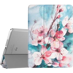 TiMOVO for iPad 10.2 Case iPad 9th Generation 2021/ iPad 8th Generation 2020/ iPad 7th Generation 2019 Case,Slim Translucent Hard PC Protective Smart Cover with Stand for iPad 10.2 Inch, Peach Blossom