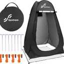 Sportneer Pop Up Privacy Shower Tent, Portable Changing Room Pop Up Changing Tent 75inches x 47inches x 47inches Shower Tent with Carry Bag for Camping & Beach, Easy Set Up, Foldable (Black)